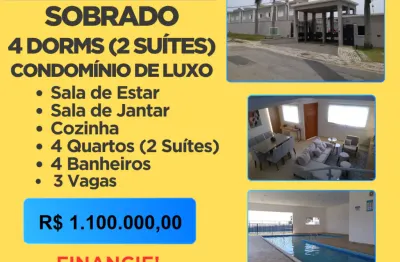 Residência de luxo com 4 dormitórios (2 suítes) em condomínio paradisíaco - chácara faggion, suzano