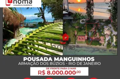 Pousada com 6 dormitórios à venda, 350 m² por r$ 8.000.000,00 - manguinhos - armação dos búzios/rj