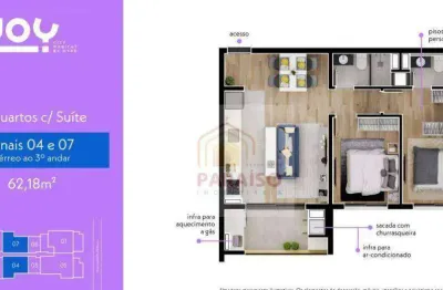 Apartamento em fase final de obras com 2 dormitórios à venda, 62 m² por apenas r$ 510.000 - tingui - curitiba/pr