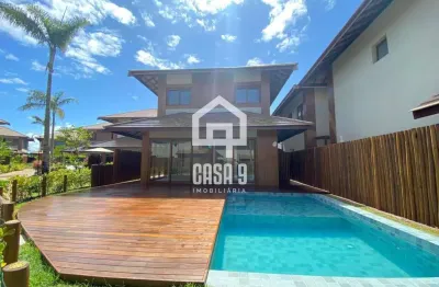 Casa com 04 suítes pé na areia piscina privativa no condomínio marlua em itacimirim bahia