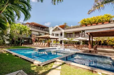 Apartamento a venda com 1 quarto no condomínio kauai, frente mar e na vila de praia do forte bahia