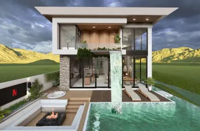 Casa com 4 dormitórios sendo 4 suítes - reserva da pedra