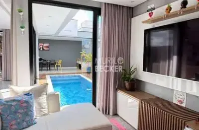 Casa a venda mobiliada no res. fogaça de 3 quartos com sacada e piscina