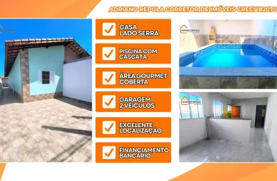 Casa 2 dormitórios com piscina | lado serra | pronta para morar