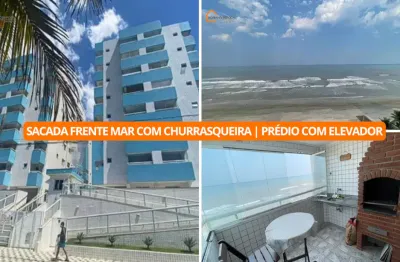Apartamento frente mar | varanda com churrasqueira á carvão