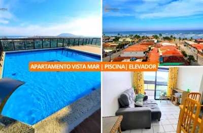 Apartamento 2 dormitórios | sacada vista mar | piscina