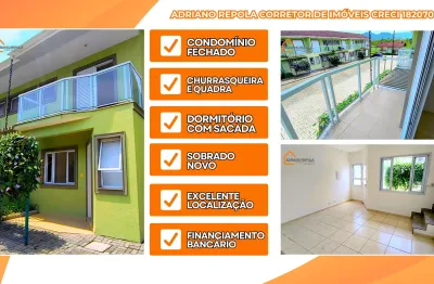 Lindo sobrado 2 dormitórios em condomínio fechado com área de lazer