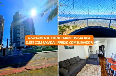 Lindo apartamento frente mar total com duas sacadas frente mar | prédio com elevador