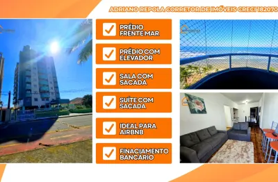 Lindo apartamento frente mar total com duas sacadas frente mar | prédio com elevador