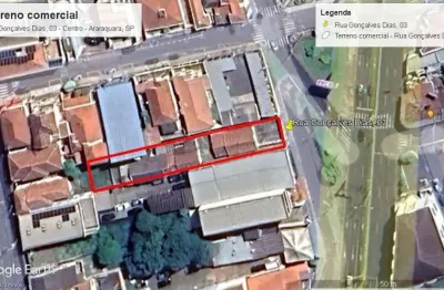 Terreno comercial à venda na rua gonçalves dias, 03, centro, araraquara, 325 m2 por r$ 690.000