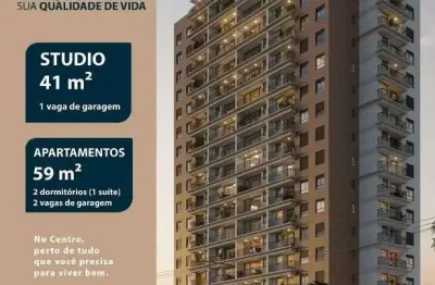 Apartamento com 2 quartos à venda na avenida 15 de novembro, 400, centro, araraquara, 58 m2