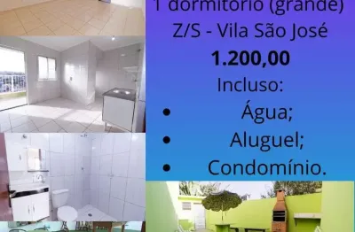 Condomínio residencial vila são josé - apartamento 1 dormitório para aluguel na zona sul.