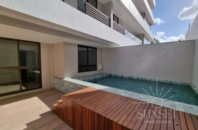 Frente mar, pé na areia, pronto pra morar! apartamento garden, terraço com piscina, à venda no jardim oceania, joão pessoa - paraíba.
