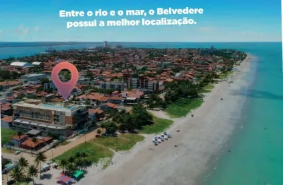 Res. belvedere beach house pra viver ou investir no alto padrão nascente sul, 3 suítes na praia formosa