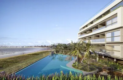 Frente mar, pé na areia e pronto pra morar. apartamento 3 quartos 2 suítes à venda em ponta de campina, cabedelo - paraíba. vivere home resort