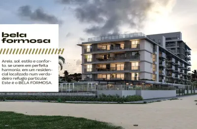 Alto padrão, frente mar, pé na areia. apartamento 2 suítes à venda na praia formosa em cabedelo - pb