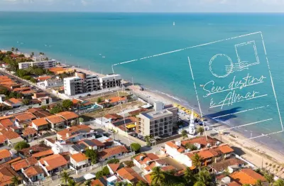 Lançamento frente mar. apartamento studio / flat alto padrão  à venda na praia formosa em cabedelo - paraíba - entrega em 2028