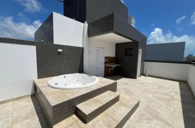 Cobertura com área externa privativa com jacuzzi, banheiro, área gourmet à venda no bessa em joão pessoa - paraíba