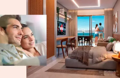 Almar residence, flat frente mar e maravilhosa vista! oportunidade de investimento na praia formosa