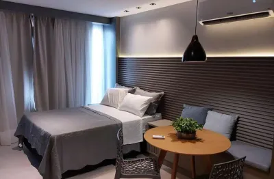 Flat pronto para gerar lucro! mobiliado, equipado e decorado