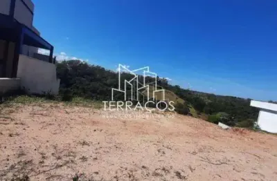 Terreno em declive à venda, condomínio terras de jundiaí, linda vista para a mata de preservação