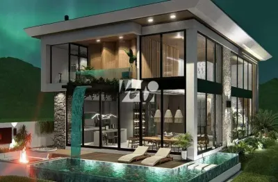 Casa com piscina e 4 quartos e suítes na pedra branca - mrt