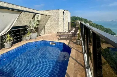 Cobertura à venda no guarujá – vista mar, piscina privativa e 6 dormitórios no costão das tartarugas cod cof93411v