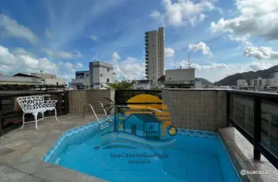 Cobertura com 3 suítes à venda, 200 m² por r$ 1.750.000 - jardim três marias - guarujá/sp cod. cb43804v