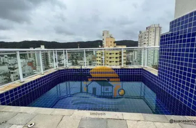 Cobertura com piscina e vista para o mar à venda, 250 m² por r$ 2.330.000 - balneário guarujá - guarujá/sp cod. cb56833v