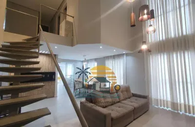 Cobertura triplex em prédio frente ao mar 3 dormitórios 1 suíte 2 vagas nas astúrias