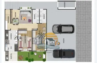 Casa com 2 dormitórios à venda, 135 m² por r$ 510.000,00 - jardim las palmas - guarujá/sp