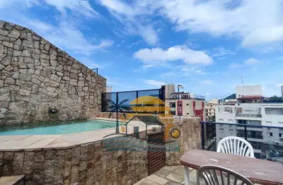 Apartamento de cobertura  2 dormitórios à venda, 160 m² por r$ 650.000,00 - praia da enseada – aquário - guarujá/sp cod 341t