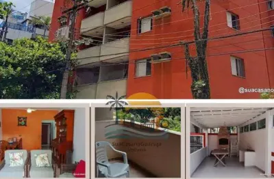 Apartamento mobiliado na praia da enseada 3 quartos 90m² pronto para morar ou investir