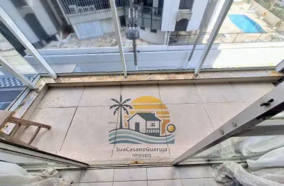 Apartamento vista lateral mar 3 dormitórios  1 vaga astúrias - guarujá r3307241