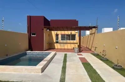 Casa com acabamento alto padrão à venda em carapibus – 500m do mar, 2 suítes, piscina, automatizada com alexa!