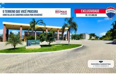 Terreno exclusivo à venda no condomínio villas de carapibus acqua park residence, conde/pb