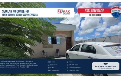 Casa à venda no conde-pb | localização privilegiada perto das praias e do centro