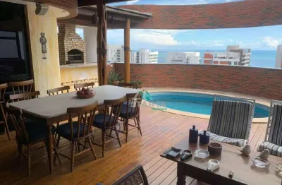 Excelente cobertura com vista mar, com 539,97m² e com área de lazer privativo