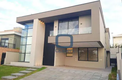 Casa de alto padrão em condomínio fechado à venda, 433 m² por r$ 4.400.000 - alphaville dom pedro 2 - campinas/sp