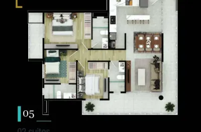 Apartamento com 2 dormitórios à venda, 83 m² por r$ 668.591,48 - anita garibaldi - joinville/sc