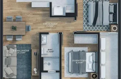 Apartamento com 2 dormitórios à venda, 53 m² por r$ 565.877,68 - anita garibaldi - joinville/sc