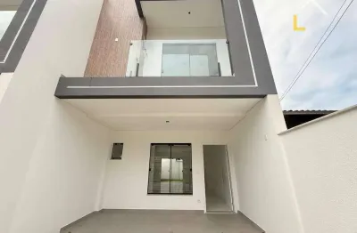 Casa  geminada com 3 dormitórios, sendo1 suíte, à venda, 110 m² por r$ 599.000 - bom retiro - joinville/sc