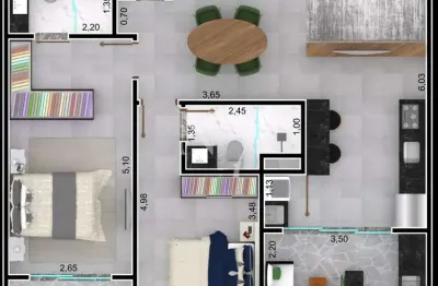 Apartamento com 2 quartos à venda na avenida santana, nova gardênia, atibaia por r$ 621.120