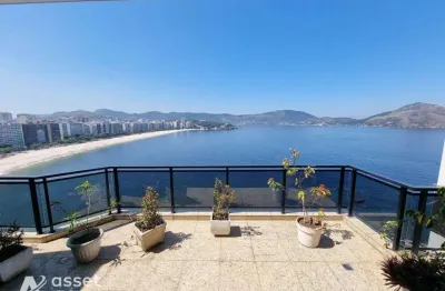 Asset imóveis vende cobertura triplex, luxo, com 6 quartos (4suítes), 530 m², por r$ 6.500.000 - icaraí - niterói/rj