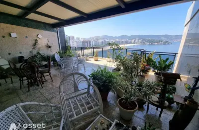 Asset imóveis vende cobertura triplex , luxo, com 6 quartos (4suítes), 530 m², por r$ 6.500.000, - icaraí - niterói/rj