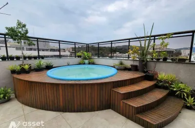 Asset imóveis vende cobertura duplex alto padrão com 4 quartos (2suítes), 230m², por r$ 1.800.000 - santa rosa - niterói/rj