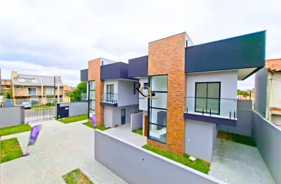 Sobrado novo 109m² 3 quartos 1 suíte com amplo quintal bairro cajuru