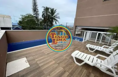 Apartamento para locação em caraguatatuba, indaiá, 1 dormitório, 1 suíte, 2 banheiros, 1 vaga