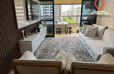 Apartamento com 3 dormitórios para alugar, 138 m² por r$ 12.800,00/mês - jatiúca - maceió/al
