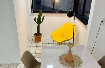 Apartamento com 1 dormitório para alugar, 48 m² por r$ 2.800,00/mês - jatiúca - maceió/al